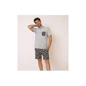 pijama caballero corto gris g 1734812 h34812