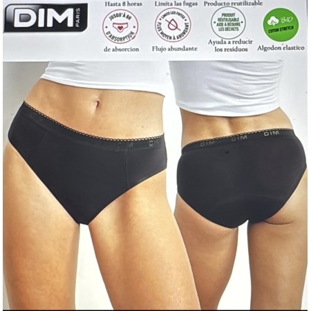 braga senora menstrual lavable talla4446 flujo abundante negro